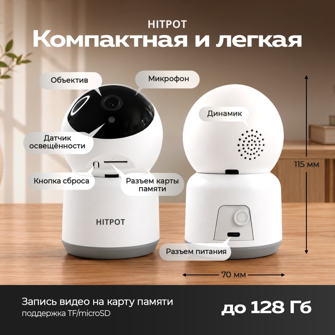 Размеры камеры 115 на 70 мм